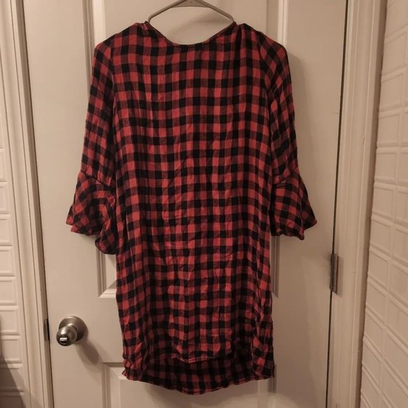 Anthropologie Cloth and Stone Christmas Checkered Dress Small - Picture 1 of 1